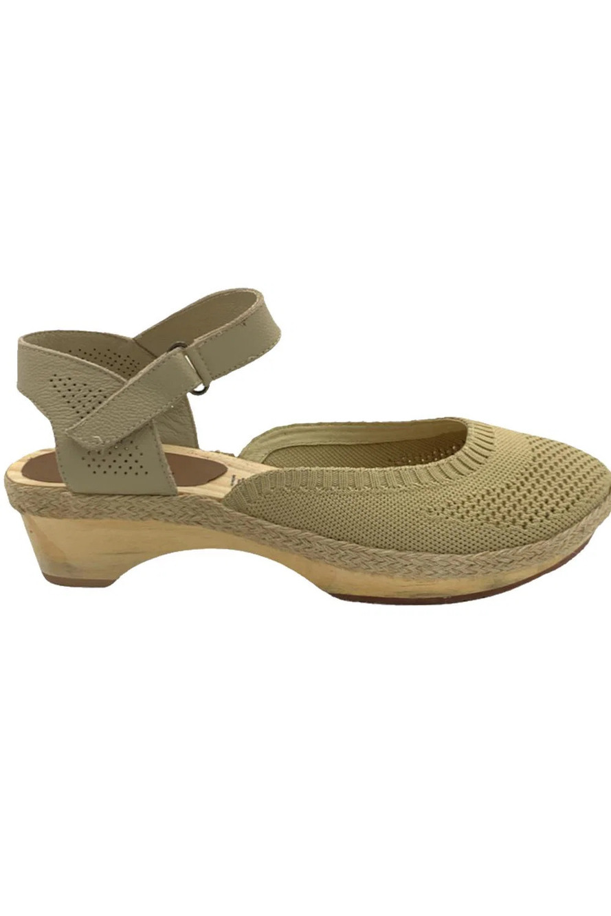 Jax & Bard Knit Mary Jane Clogs Castine Maple Cream - Medium